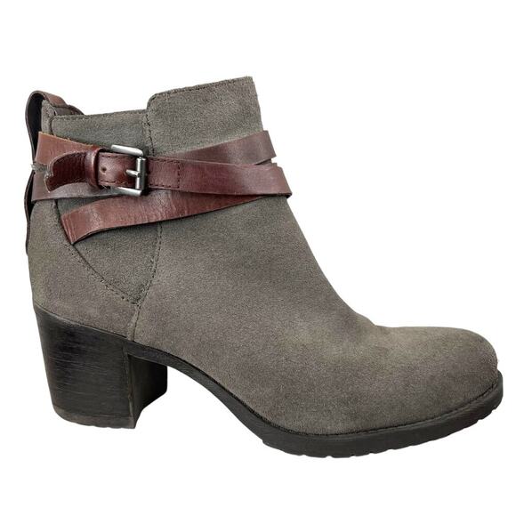 SAM EDELMAN the Hannah Lug Sole Booties in Gray Women's Size 7 - Picture 3 of 15